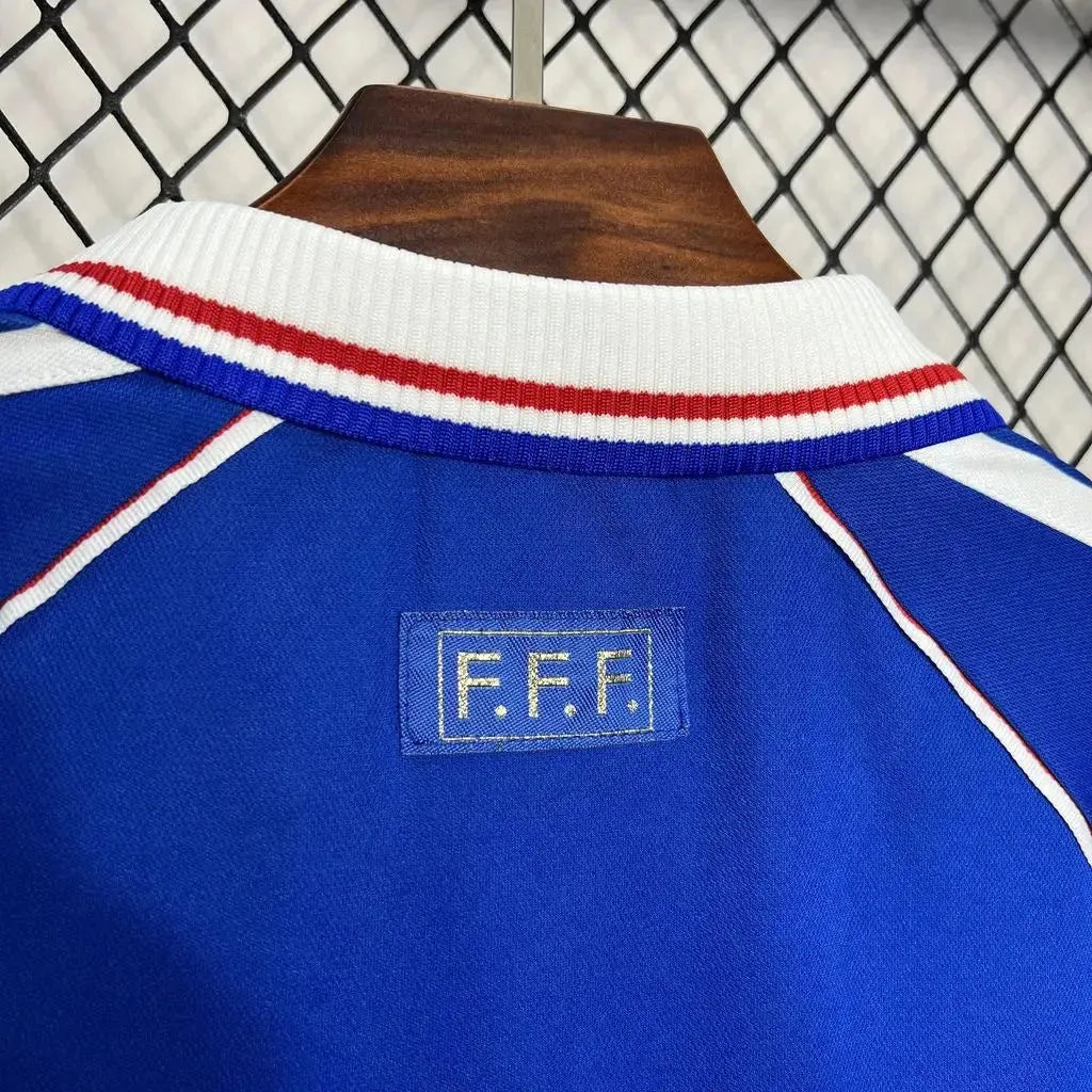 France 1998 Retro Home Shirt - View 7