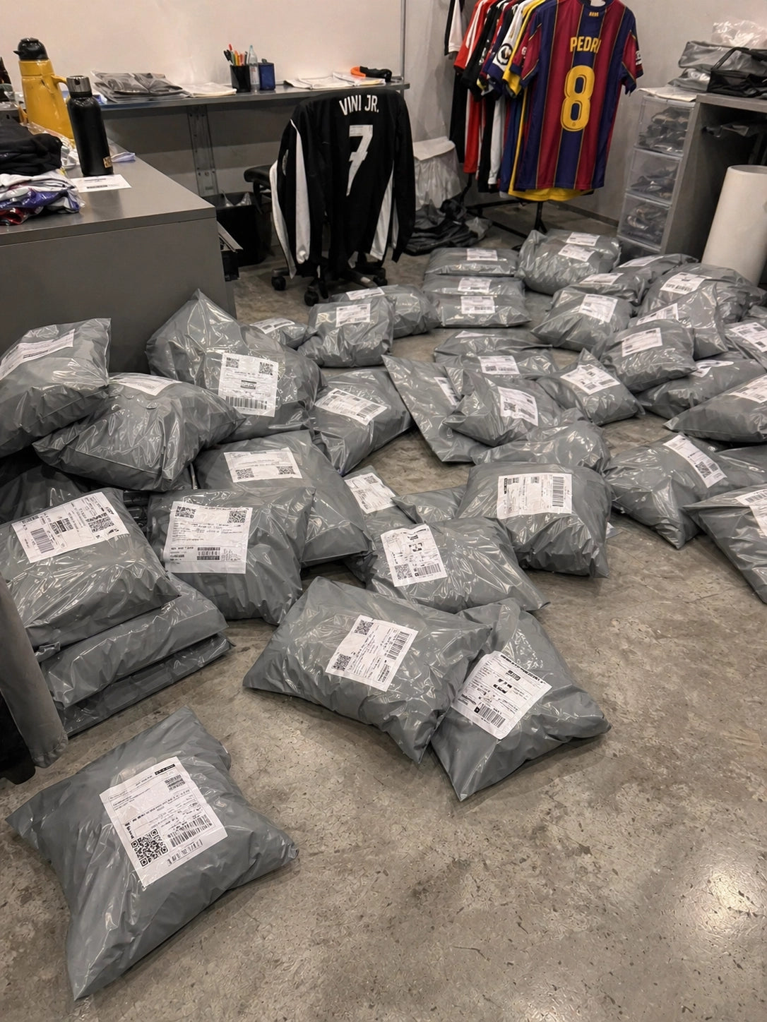 Packed Netmantos parcels ready to ship across Europe