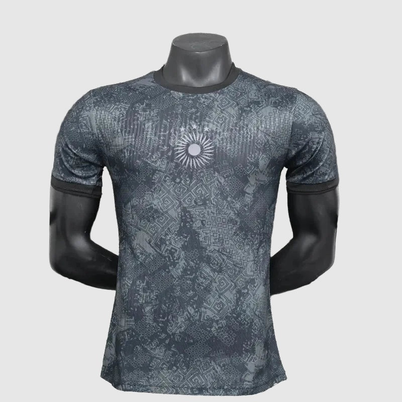 Camisa Argentina GOAT #10 - Jogador Masculina Blackout Comma